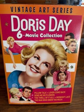 Universal Doris Day 6-Movie Collection – Bright Pink & Orange Artwork
